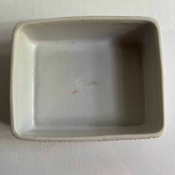 VTG MCM 1950s Thames Hand Painted Pink Rose Textured Trinket Box - Picture 6 of 8